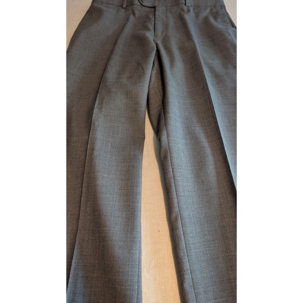 Stafford Dress Pants Men's Classic Fit Flat Front Charcoal Gray Size 34x30